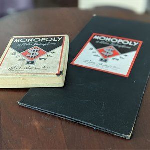 Vintage Monopoly Black Bound Junior Ed.